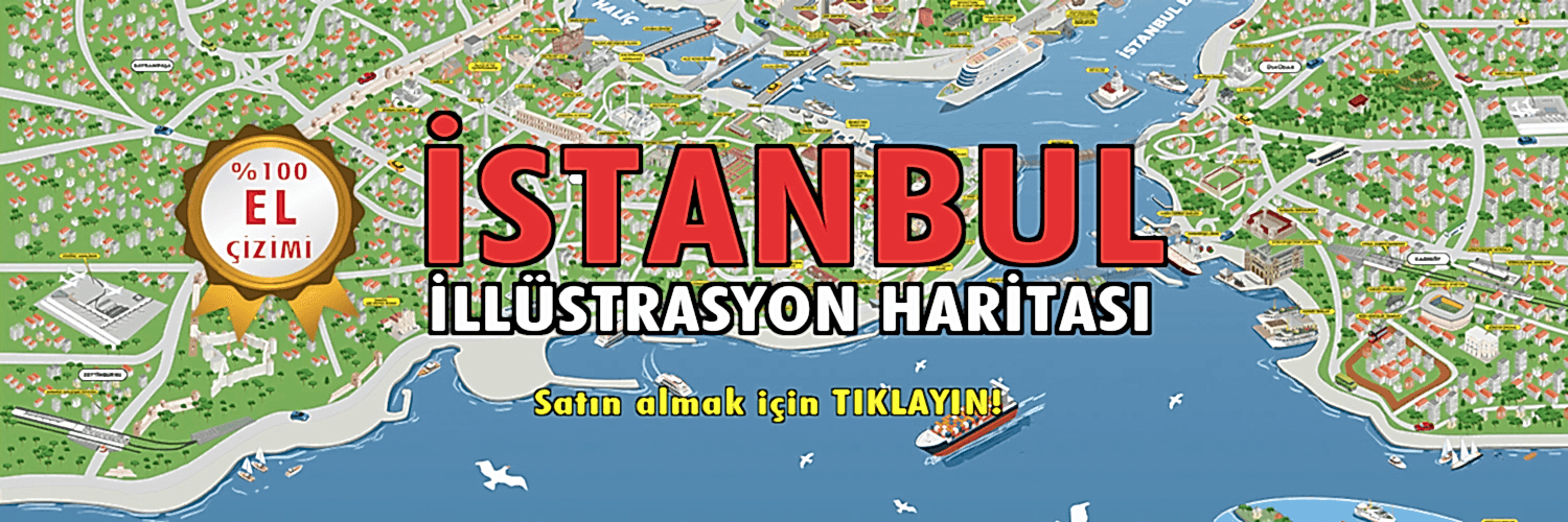 Turistik İllüstrasyon İstanbul Haritası Satışta!